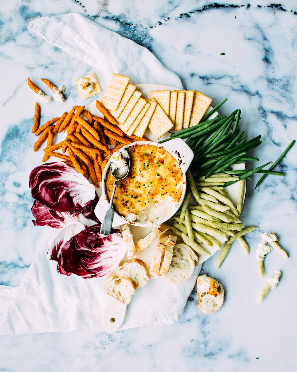 assorted food on white ceramic plate