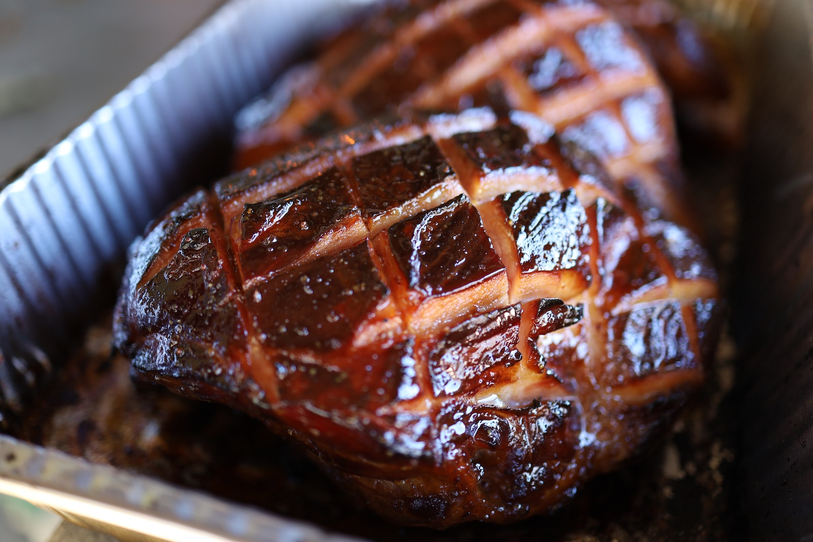 a close up of a meat in a pan